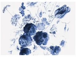 Royal Blue Flowers I bloemen behang