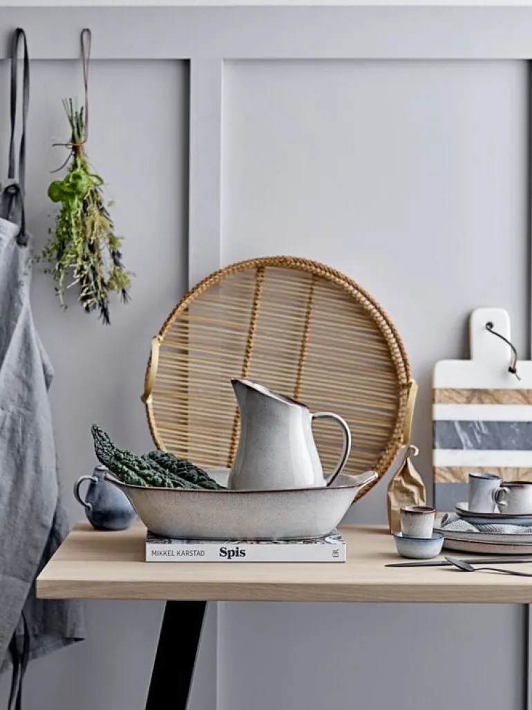 Sandrine serveerschaal grijs- L42,5xH9xW27,5 cm