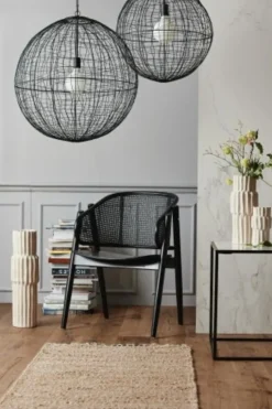 Selene hanglamp ijzer L - zwart