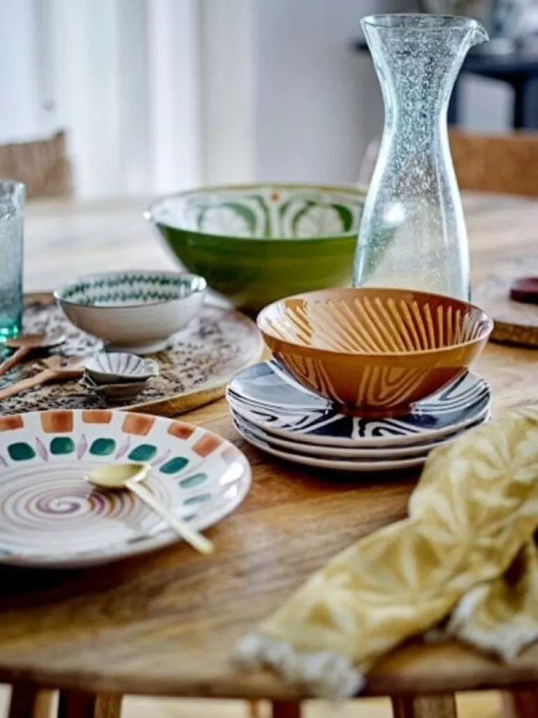 Shama borden blauw Ø20,5cm set van 6 stuks - 82060431