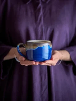 Sheen mokken blauw set van 4 stuks - 82072527