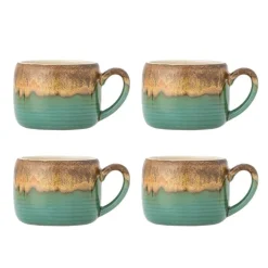 Sheen mokken groen set van 4 stuks - 82072525