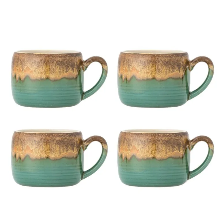 Sheen mokken groen set van 4 stuks - 82072525