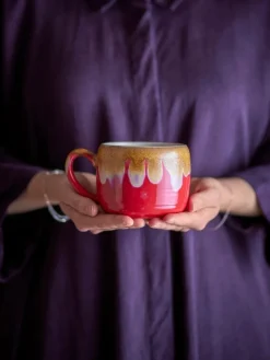 Sheen mokken rood set van 4 stuks - 82072526