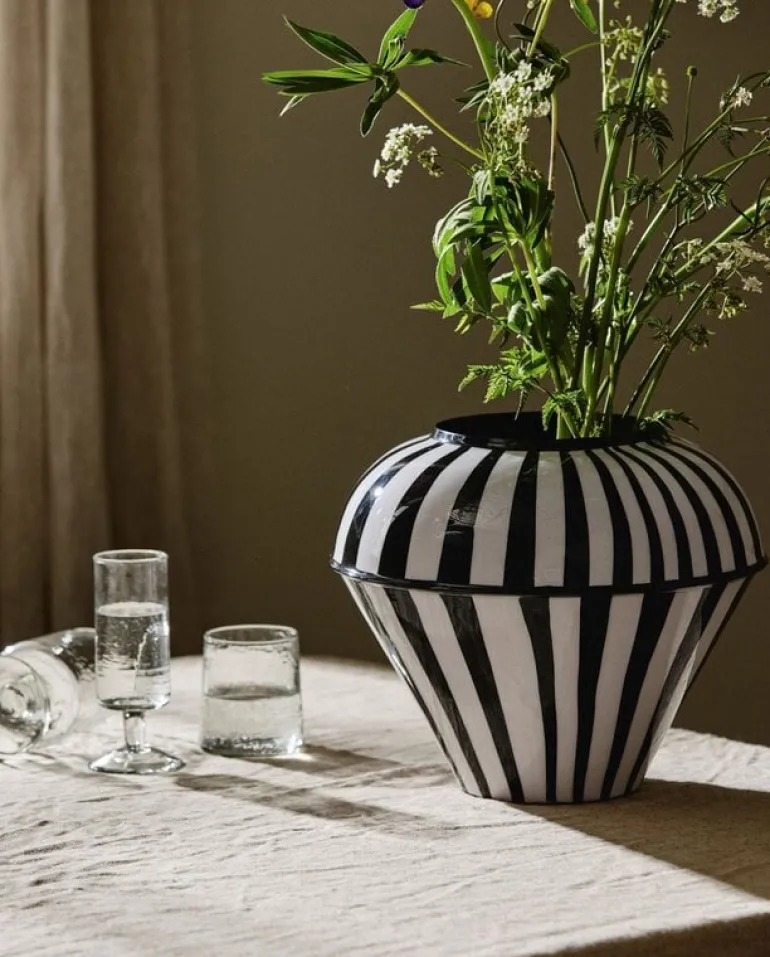 Sipura vaas zwart/wit - 8840