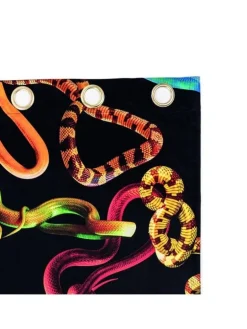 Snakes gordijn zwart - 02403