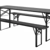 Tafel met banken set zwart
