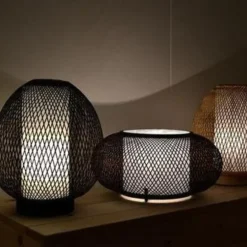 Tafellamp Twiggy Egg naturel bamboe ø30cm