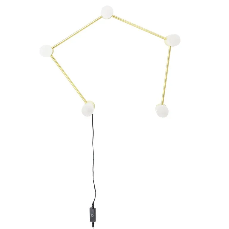 Tafellamp/muurlamp metaal - goud