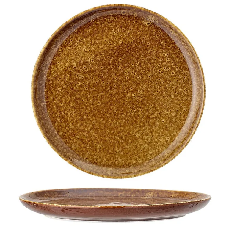 Thea bord bruin - set van 6 stuks Ø21 cm