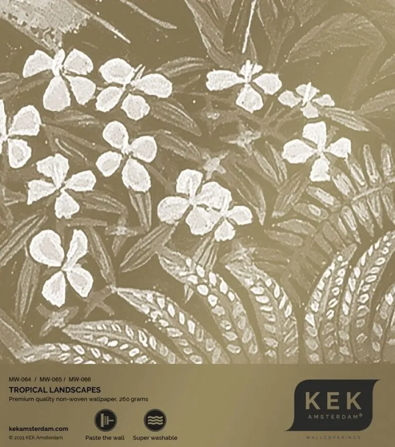 Tropical landscapes goud behang MW-066 - 400x280cm