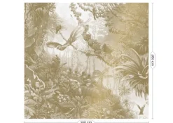 Tropical landscapes goud behang MW-065 - 300x280cm
