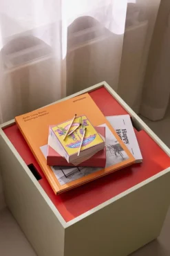 Vault bijzettafel/opberg box lichtgroen/rood - 021910