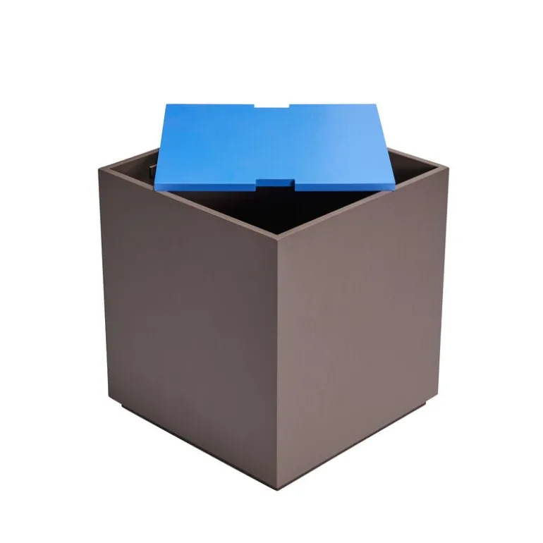 Vault bijzettafel/opberg box blauw/bruin - 021912