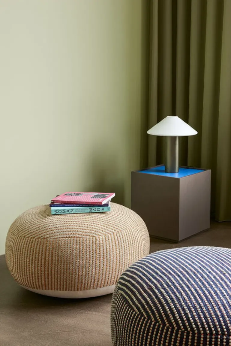 Vault bijzettafel/opberg box blauw/bruin - 021912