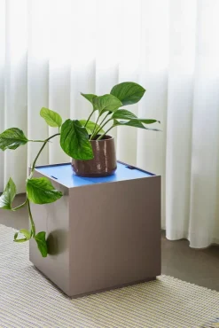 Vault bijzettafel/opberg box blauw/bruin - 021912