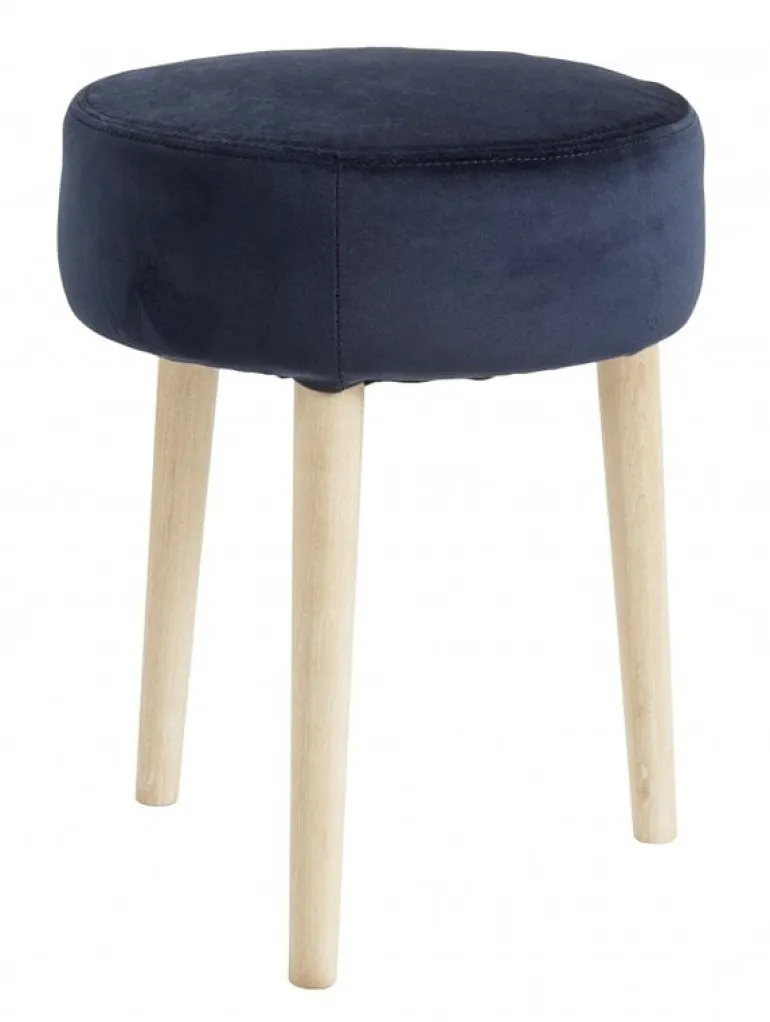 Velvet kruk blauw
