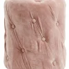 Velvet poef met knopen - roze