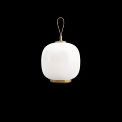VL 45 radiohus portable lamp brass/glossy pale white glass - 5744171711