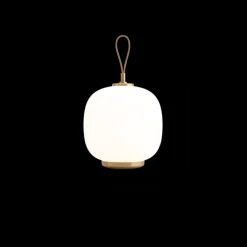 VL 45 radiohus portable lamp brass/glossy pale white glass - 5744171711