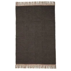 Vloerkleed grijs katoen