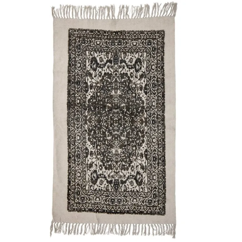 Vloerkleed katoen - zwart