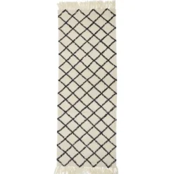 Vloerkleed naturel wol 200x70cm