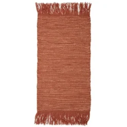 Vloerkleed oranje wol 120x60cm