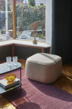 Vloerkleed wol - blauw/bordeaux