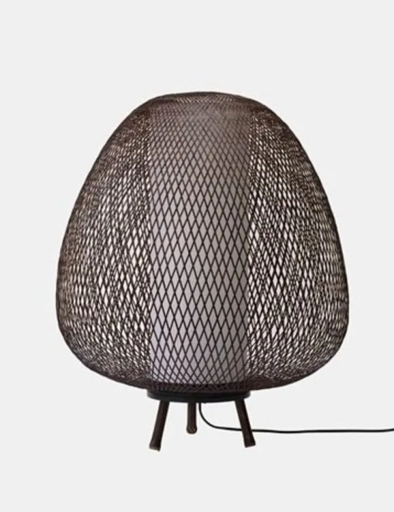 Vloerlamp Twiggy Egg bruin bamboe ø60cm