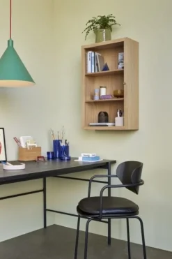 Wandkast glas/eiken fineer - naturel