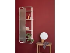 Wandmeubel metaal/glas - wit