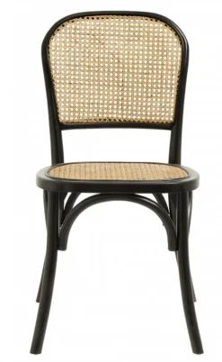 Wicky stoel vlechtwerk - zwart