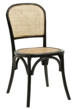 Wicky stoel vlechtwerk - zwart