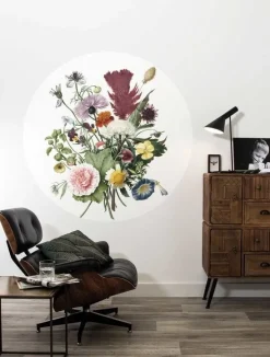 Wilde bloemen behangcirkel CK-062 ø190cm