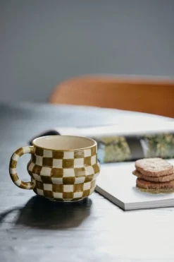 Ysia mokken groen/ivoor set van 4 stuks - 6573